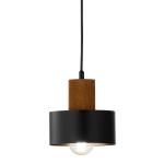RIF WOOD 1 S czarny 41858 lampa wisząca drewno naturalne jasny brąz Sigma