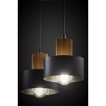 RIF WOOD 2 czarny 41861 lampa wisząca drewno naturalne jasny brąz Sigma
