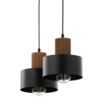 RIF WOOD 2 czarny 41861 lampa wisząca drewno naturalne jasny brąz Sigma