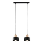 RIF WOOD 2 czarny 41866 lampa wisząca drewno naturalne jasne Sigma