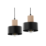 RIF WOOD 2 czarny 41866 lampa wisząca drewno naturalne jasne Sigma