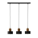 RIF WOOD 3 czarny 41862 lampa wisząca drewno naturalne jasny brąz Sigma - zdjęcie produktu