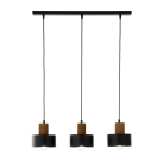 RIF WOOD 3 czarny 41862 lampa wisząca drewno naturalne jasny brąz Sigma