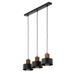 RIF WOOD 3 czarny 41862 lampa wisząca drewno naturalne jasny brąz Sigma