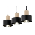 RIF WOOD 3 czarny 41867 lampa wisząca drewno naturalne jasne Sigma