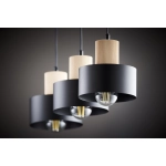 RIF WOOD 3 czarny 41867 lampa wisząca drewno naturalne jasne Sigma