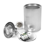 DUŻA OPRAWA NATYNKOWA HALOGENOWA TUBA LED RUCHOMA srebrna szczotkowana 498DL DOMENO LIGHTING - zdjęcie dodatkowe 4