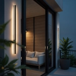 Zewnętrzny Kinkiet Elewacyjny LUNGO LED 100cm UNO-BH-018 18W 3000K Czarny IP54 1320DL DOMENO LIGHTING - zdjęcie dodatkowe 1