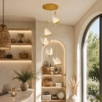 Lampa wisząca BEE LAMP 5 LED złota 45 cm MP0090-5 gold Step into design