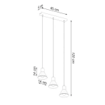 kinkiecik.pl Lampa wisząca TALEJA 3 SL.0986 SOLLUX LIGHTING