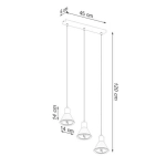 kinkiecik.pl Lampa wisząca TAZILA 3 SL.0990 SOLLUX LIGHTING