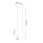 kinkiecik.pl Lampa wisząca ZANE 2 SL.0966 SOLLUX LIGHTING