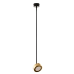 Lampa wisząca reflektor nowoczesna BAR 1 M czarny_złoty mosiądzowany 41643 wys.82cm cm Sigma - zdjęcie produktu