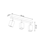 kinkiecik.pl Plafon KEKE 3 dąb SL.1037 SOLLUX LIGHTING