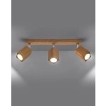 kinkiecik.pl Plafon KEKE 3 dąb SL.1037 SOLLUX LIGHTING