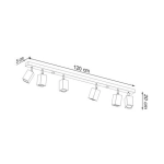 kinkiecik.pl Plafon KEKE 6 dąb SL.1039 SOLLUX LIGHTING