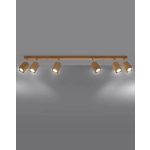 kinkiecik.pl Plafon KEKE 6 dąb SL.1039 SOLLUX LIGHTING
