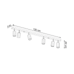 kinkiecik.pl Plafon ZEKE 6 dąb SL.1032 SOLLUX LIGHTING