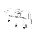 kinkiecik.pl Lampa wisząca SALAMANCA 4 SL.0895 SOLLUX LIGHTING