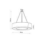 kinkiecik.pl Lampa wisząca SATURNO SLIM 90 SL.0798 SOLLUX LIGHTING