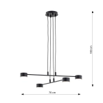 Lampa wisząca MODUS 4 BLACK 1339/4 EMIBIG Lighting