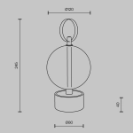 Lampa akumulatorowa Double Moon MOD478RL-L3B3K Maytoni - zdjęcie dodatkowe 3