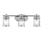 kinkiecik.pl Kinkiet Ashlandbay – 3 źródła światła – Polerowany chrom QN-ASHLANDBAY3-PC-BATH Elstead Lighting