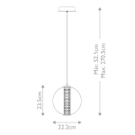 Lampa wisząca Atomo – 1 źródło światła – Polerowany chrom QN-ATOMO-1P-PC Elstead Lighting