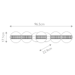 Kinkiet Atomo – 5 źródeł światła – złoty QN-ATOMO-5W-BG Elstead Lighting