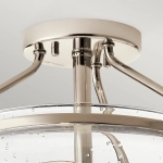 Półplafon Belle – 3 źródła światła – Polerowany nikiel QN-BELLE-SF-PN Elstead Lighting