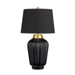 kinkiecik.pl Lampa stołowa Bexley – 1 źródło światła – Czarna/ Szczotkowany mosiądz QN-BEXLEY-TL-BKBB Elstead Lighting
