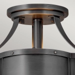 Półplafon Chance – 2 źródła światła – Czarny QN-CHANCE-SF-S-BLB Elstead Lighting