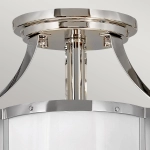 Półplafon Chance – 2 źródła światła – Biały/ Polerowany nikiel QN-CHANCE-SF-S-PN Elstead Lighting