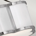 Półplafon Chance – 2 źródła światła – Biały/ Polerowany nikiel QN-CHANCE-SF-S-PN Elstead Lighting
