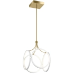 kinkiecik.pl Lampa wisząca LED Ciri – Biała/ Szampańskie złoto QN-CIRI-P-WH Elstead Lighting