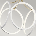 Lampa wisząca LED Ciri – Biała/ Szampańskie złoto QN-CIRI-P-WH Elstead Lighting