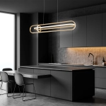 Lampa wyspowa Demark – Matowe złoto QN-DEMARK-LP-BG Elstead Lighting