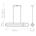 Lampa wyspowa Demark – Matowa czerń QN-DEMARK-LP-BK Elstead Lighting