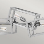Podłużna lampa wisząca Ensemble – 6 źródeł światła – Polerowany nikiel QN-ENSEMBLE6-PN Elstead Lighting