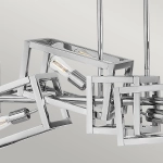 Podłużna lampa wisząca Ensemble – 6 źródeł światła – Polerowany nikiel QN-ENSEMBLE6-PN Elstead Lighting