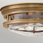 Plafon Hadrian – 2 źródła światła – Przezroczyste szkło – Szczotkowany brąz QN-HADRIAN-FS-BR-CLEAR Elstead Lighting