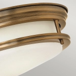 Plafon Hadrian – 2 źródła światła – Szkło opalowe – Szczotkowany brąz QN-HADRIAN-FS-BR-OPAL Elstead Lighting