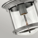 Plafon Hadrian – 1 źródło światła – Przezroczyste szkło – Antyczny nikiel QN-HADRIAN-MINI-F-AN-CLEAR Elstead Lighting