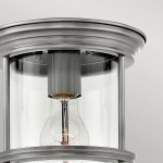 Plafon Hadrian – 1 źródło światła – Przezroczyste szkło – Antyczny nikiel QN-HADRIAN-MINI-F-AN-CLEAR Elstead Lighting