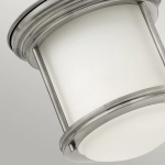 Plafon Hadrian – 1 źródło światła – Opalowe szkło – Antyczny nikiel QN-HADRIAN-MINI-F-AN-OPAL Elstead Lighting