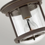 Plafon Hadrian – 1 źródło światła – Przezroczyste szkło – Olejowany brąz QN-HADRIAN-MINI-F-OZ-CLEAR Elstead Lighting