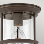 Plafon Hadrian – 1 źródło światła – Przezroczyste szkło – Olejowany brąz QN-HADRIAN-MINI-F-OZ-CLEAR Elstead Lighting