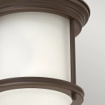 Plafon Hadrian – 1 źródło światła – Szkło opalowe – Olejowany brąz QN-HADRIAN-MINI-F-OZ-OPAL Elstead Lighting