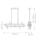 Średnia lampa wyspowa Inizio – Matowa czerń QN-INIZIO-LP-M-BK Elstead Lighting