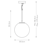 Średnia lampa wisząca Kepler – 1 źródło światła QN-KEPLER-1P-M-BG Elstead Lighting